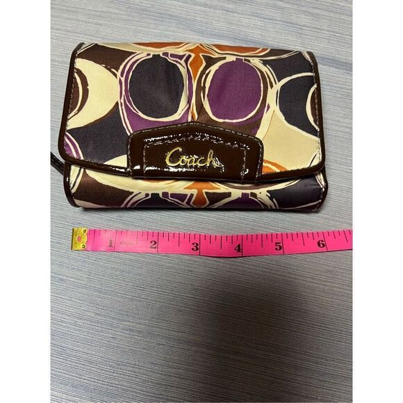 Coach Ashley scarf print compact clutch wallet - Picture 11 of 12